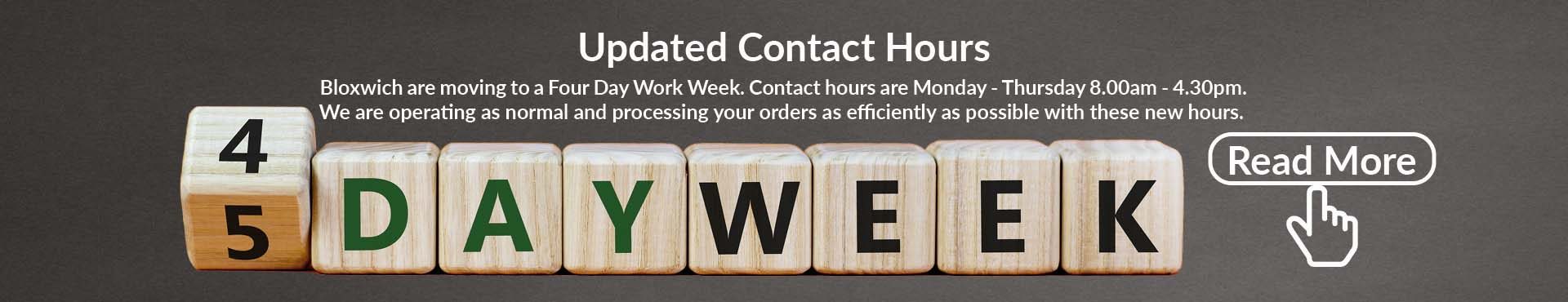 Bloxwich Stamping updated contact hours